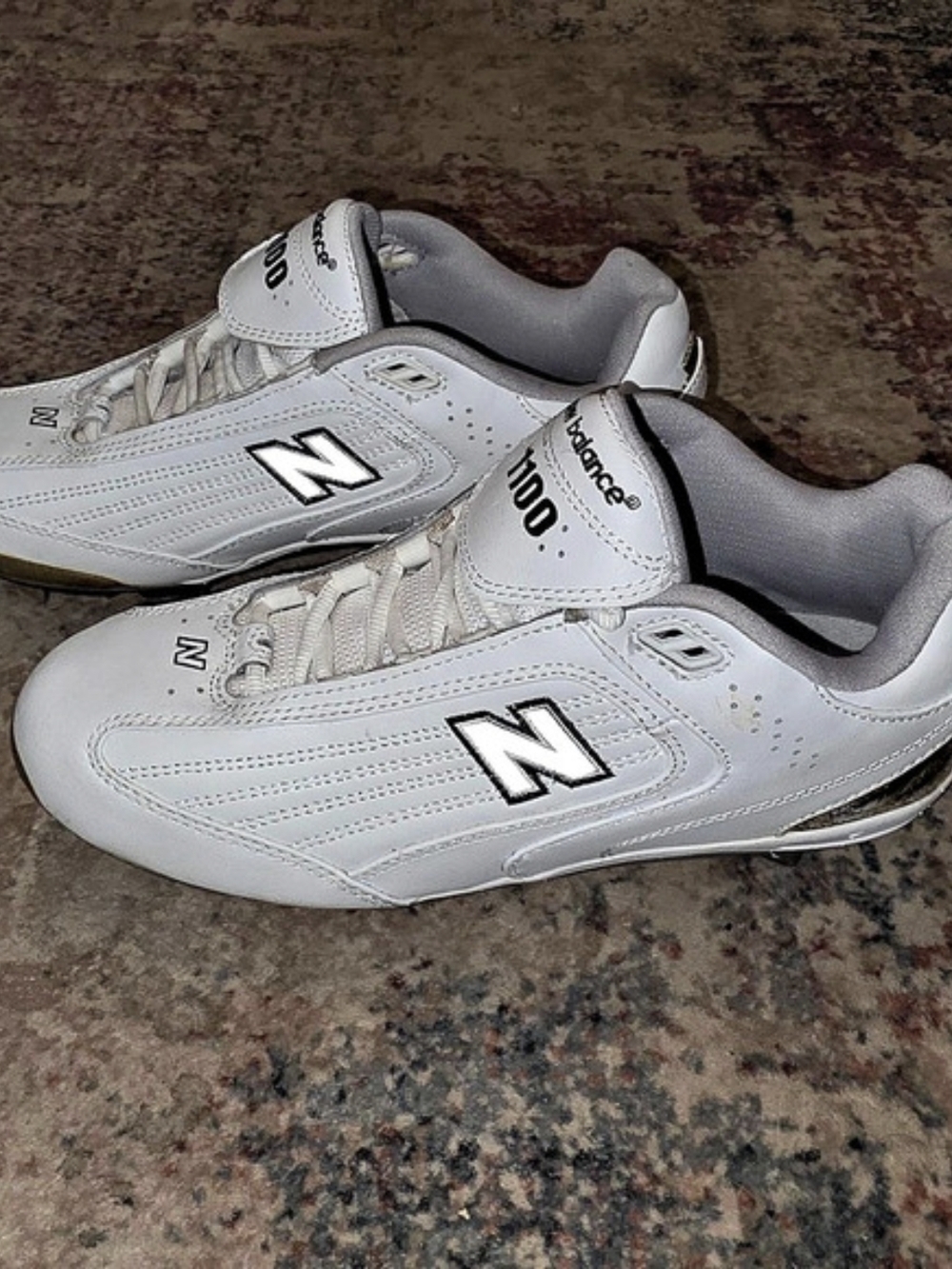 New Balance 1100 Baseball Cleats White Gray US 8.5 D